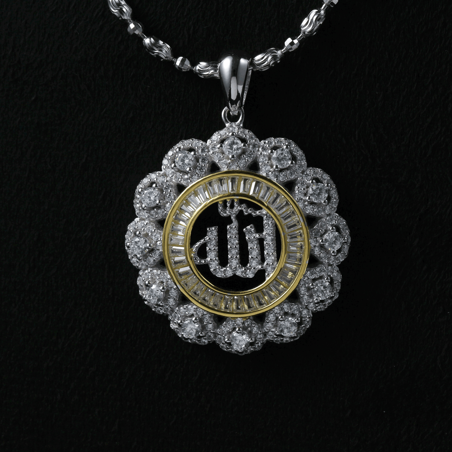 925 Sterling Silver Allah Name Pendant Necklace | Islamic Faith Jewelry | Unisex Muslim Religious Gift