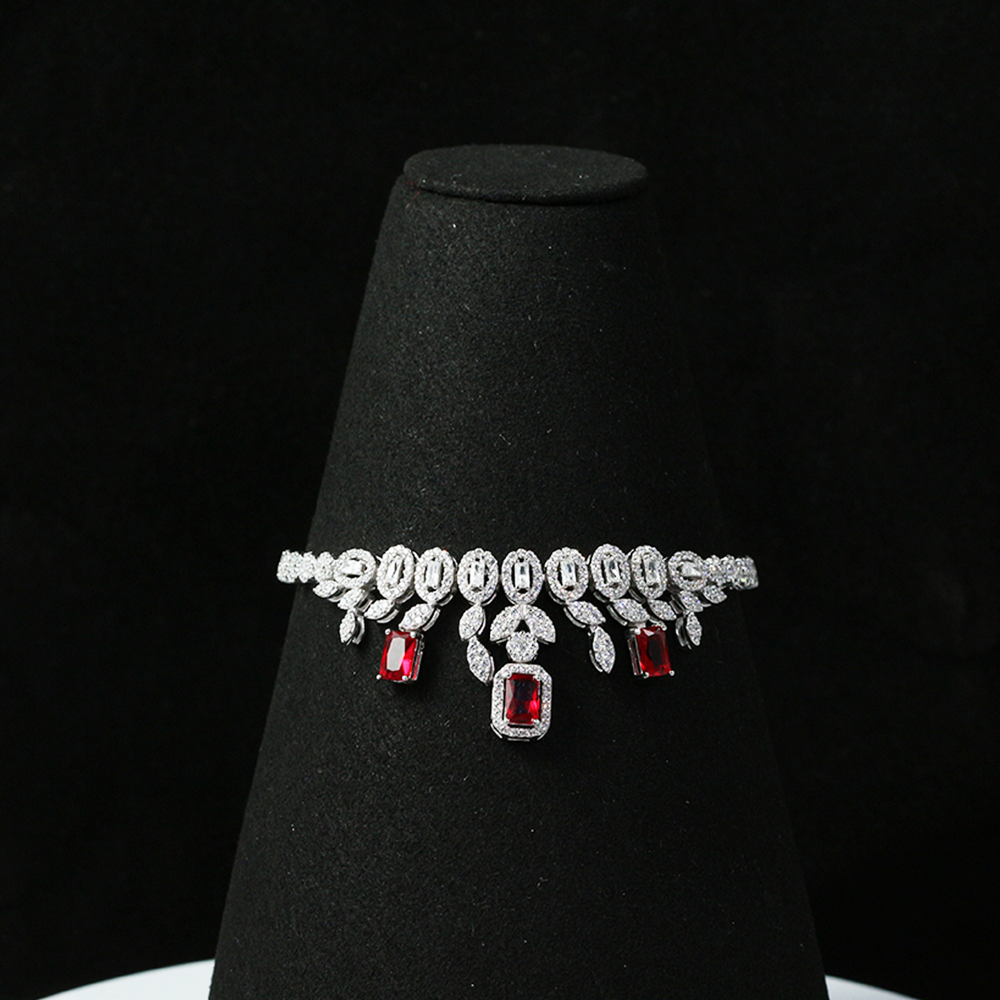 Royal Garnet Glow Elegant Bracelet
