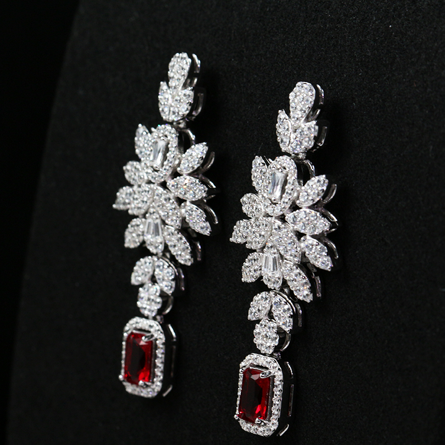 Royal Garnet Glow Drop Earrings