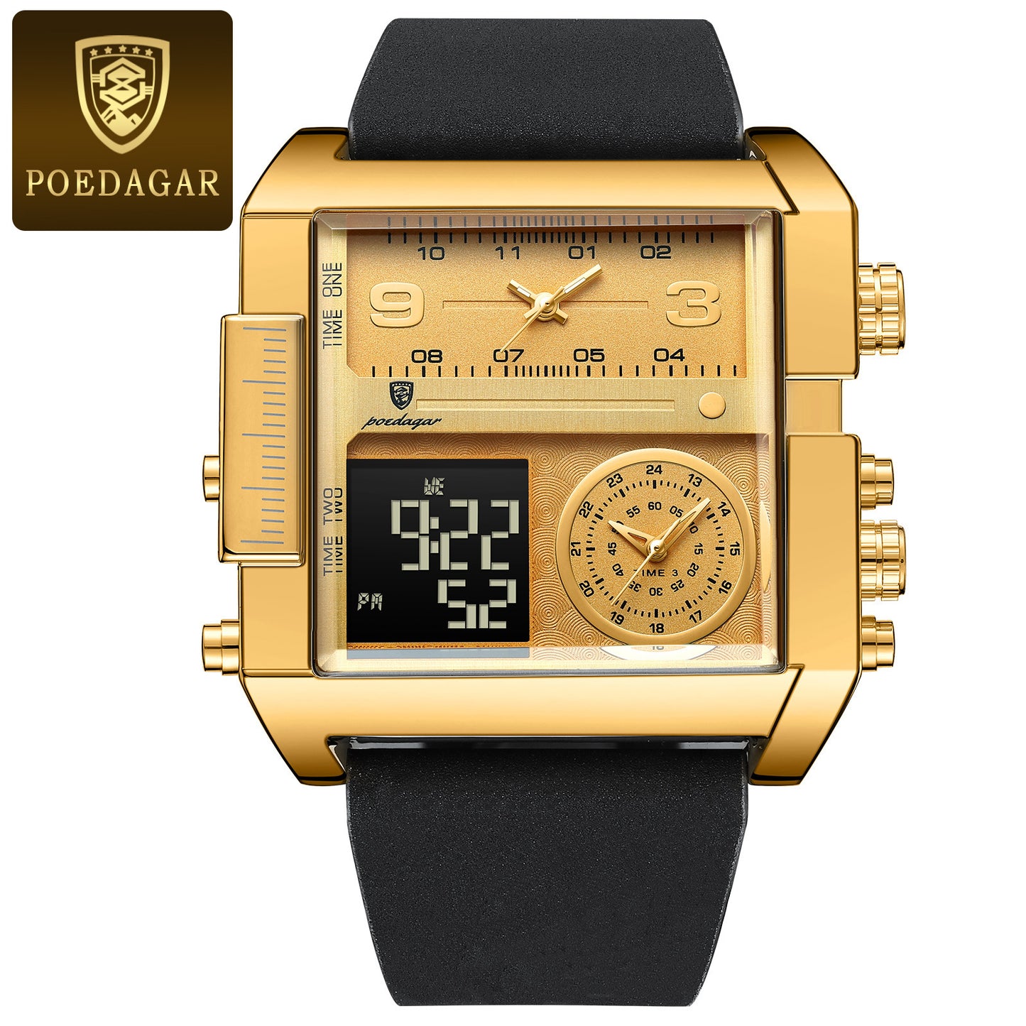 Swiss brand new men's electronic watch double display electronic quartz watch