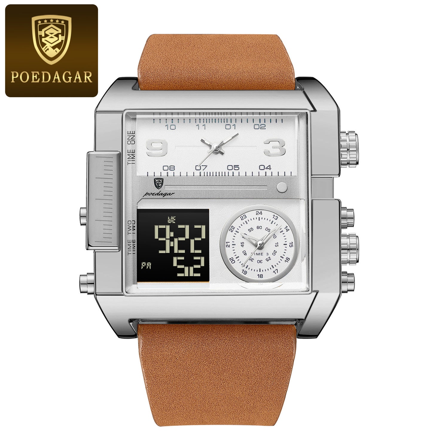 Swiss brand new men's electronic watch double display electronic quartz watch