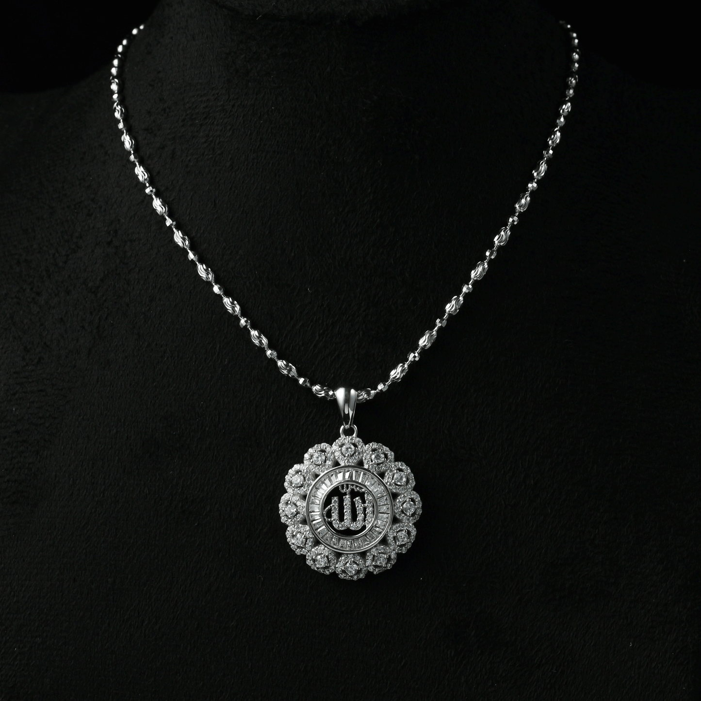 925 Sterling Silver Allah Name Pendant Necklace | Islamic Faith Jewelry | Unisex Muslim Religious Gift