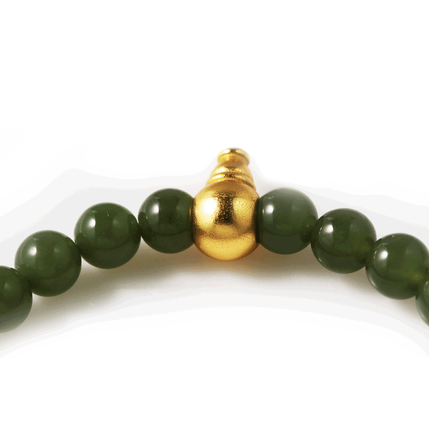 Radiant Green Tasbih – Sunshine Jade & Gold Elegance