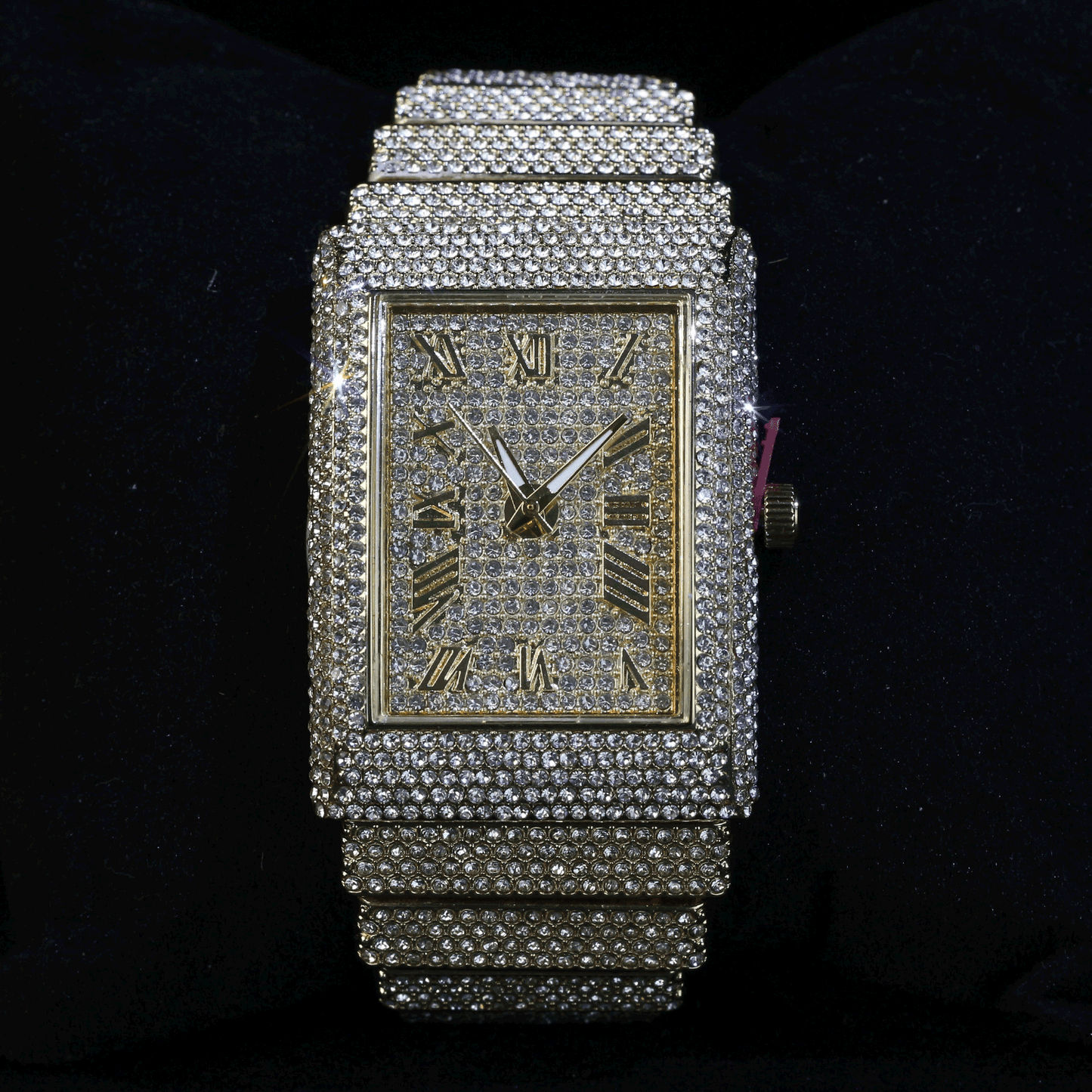 Men’s Luxury Diamond Watch – Square Face, Waterproof, Stainless Steel Strap, Perfect for Business & Fashion