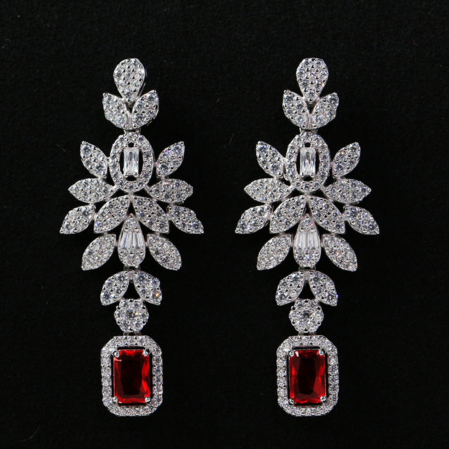 Royal Garnet Glow Drop Earrings