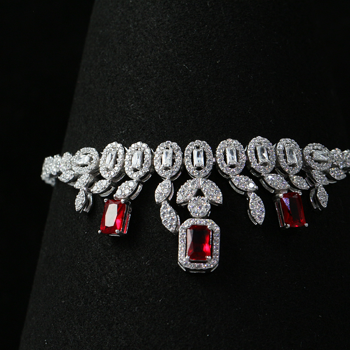Royal Garnet Glow Elegant Bracelet