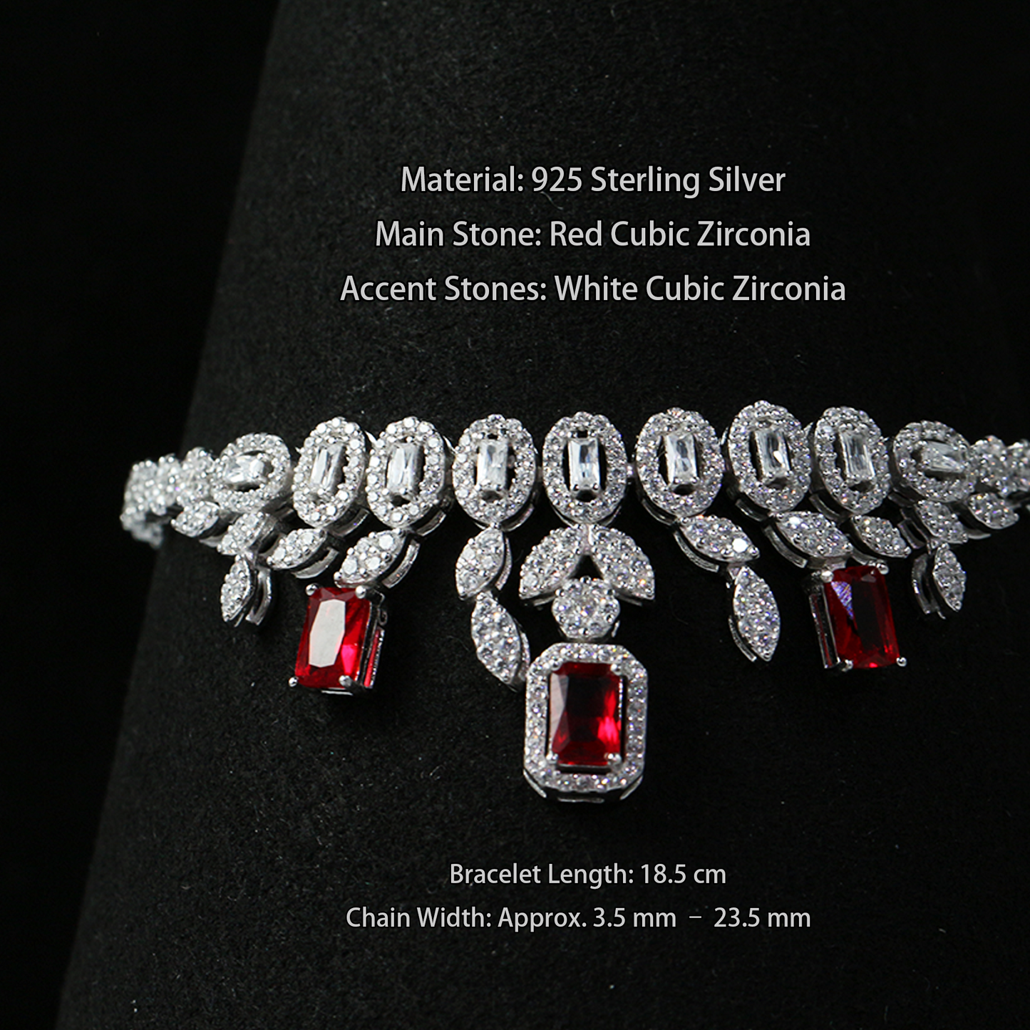 Royal Garnet Glow Statement Necklace