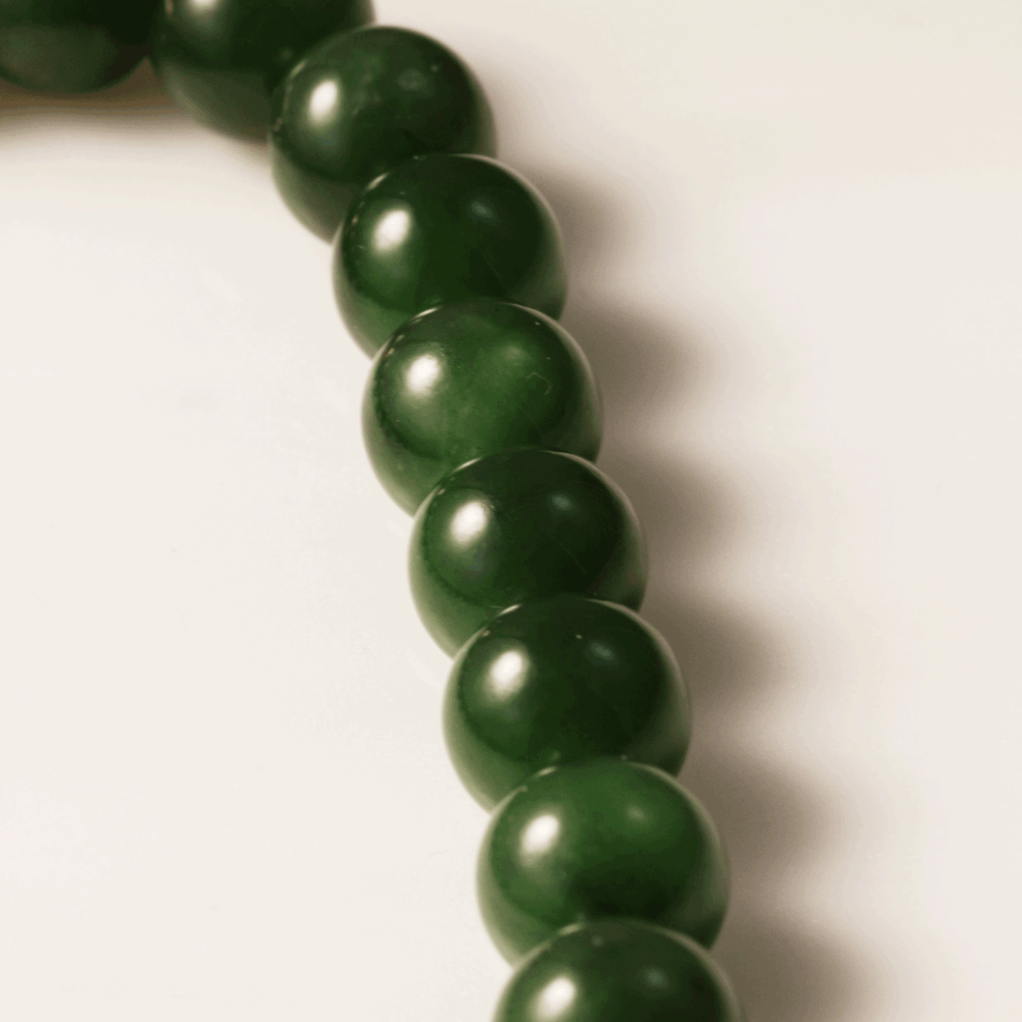 Green Harmony Hetian Jade Tasbih – Classic Jade with Golden Grace